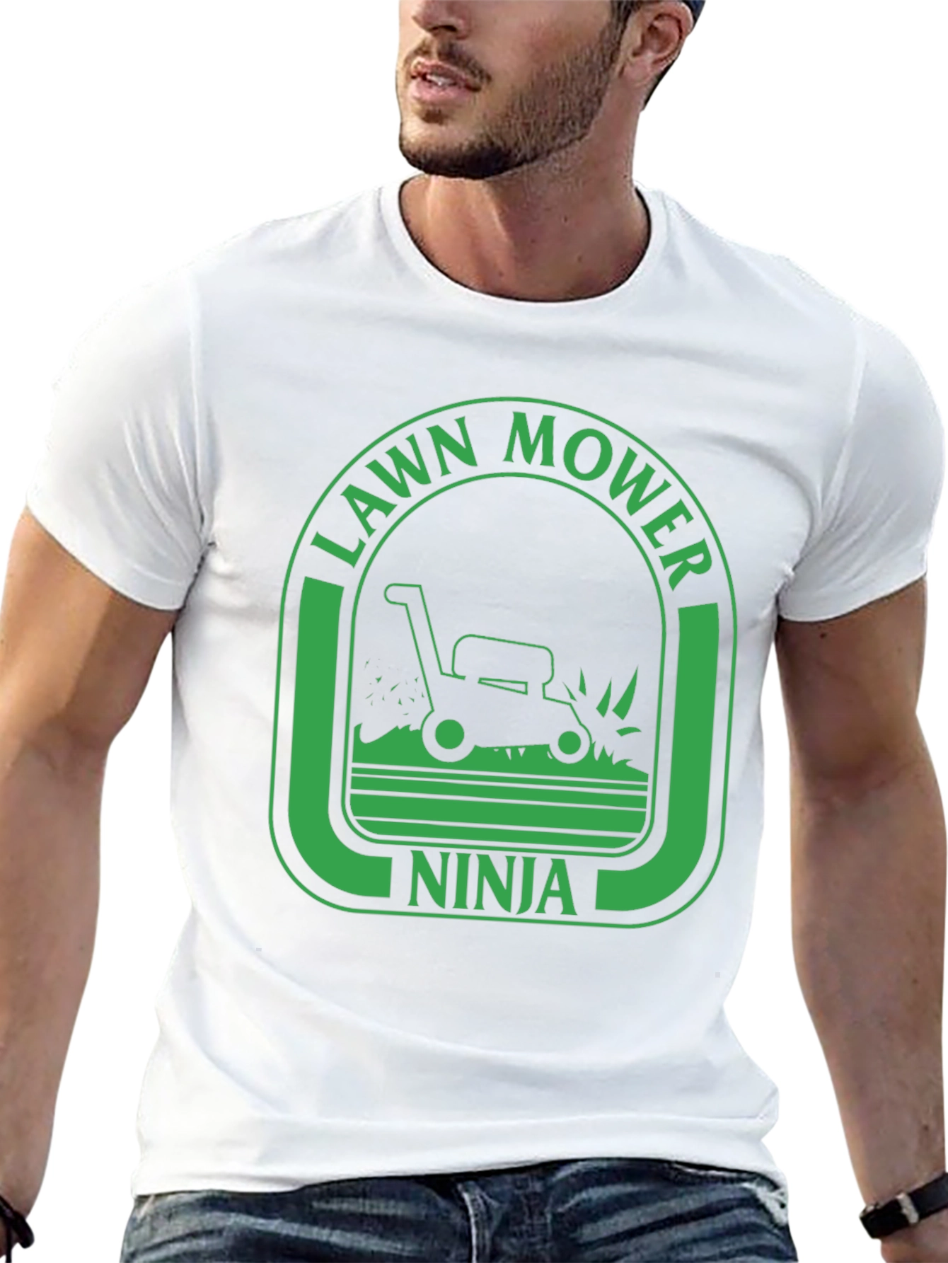 Lawn Mower Ninja Graphic Tee - Black