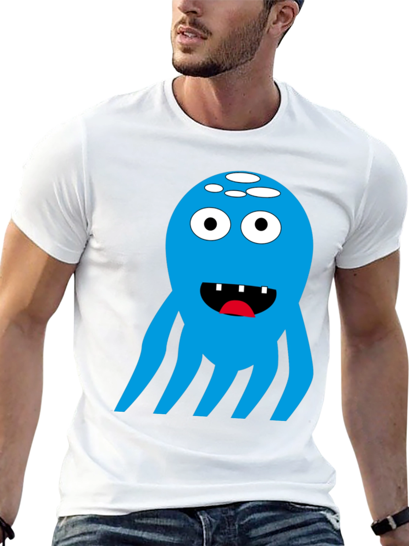 Blue Monster Graphic T-Shirt