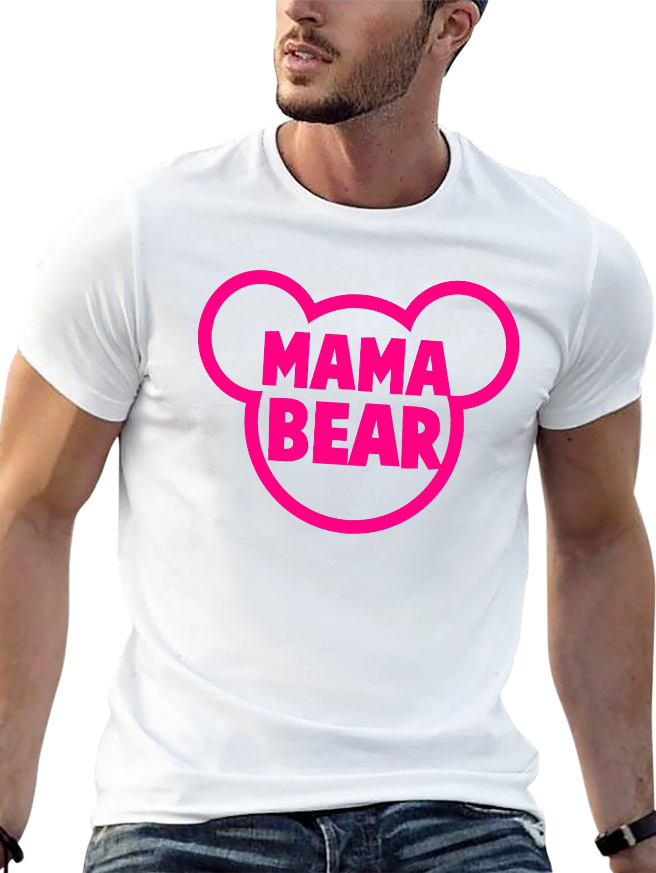 Mama Bear Graphic Tee - Black Cotton T-Shirt