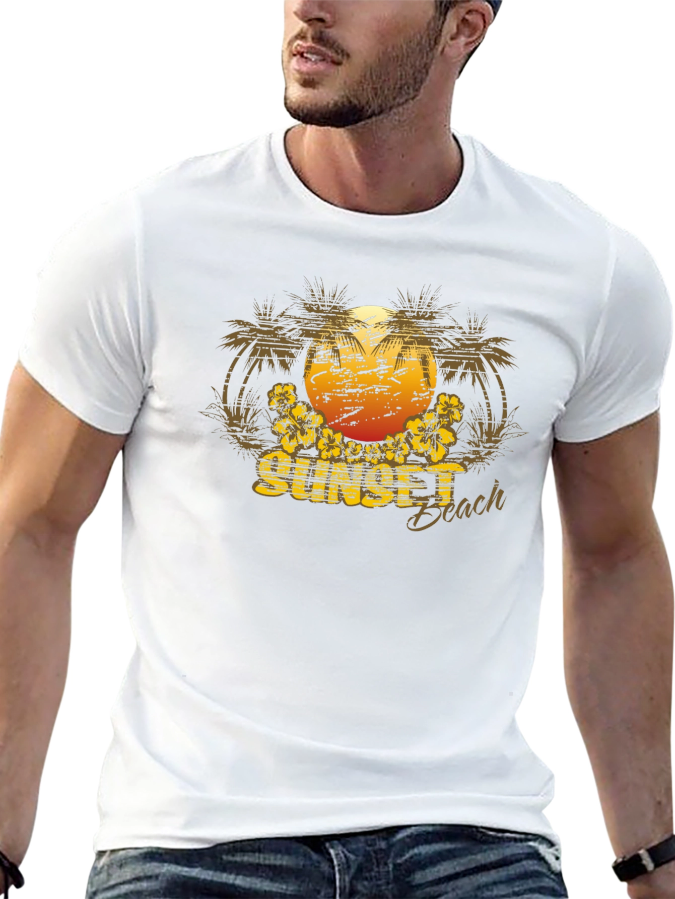 Sunset Beach Graphic T-Shirt