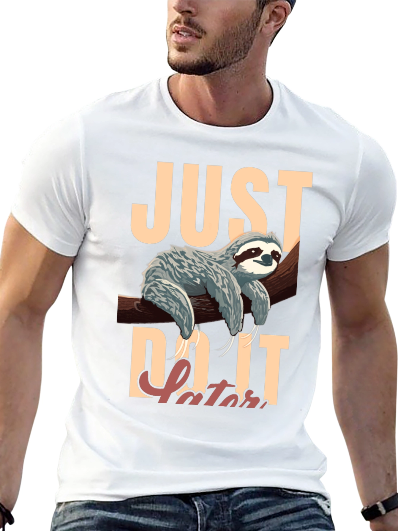 Just Do It Later Sloth T-Shirt Funny Lazy Tee
