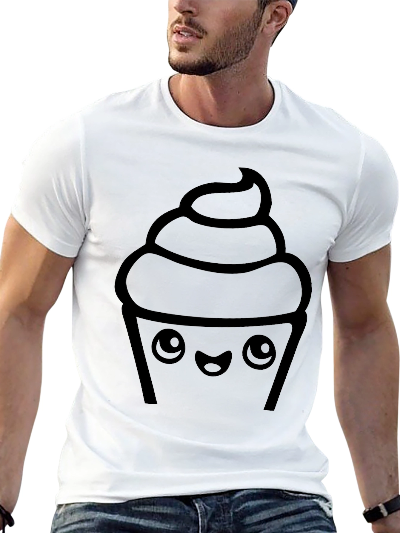 Cute Cupcake Graphic Print Tee