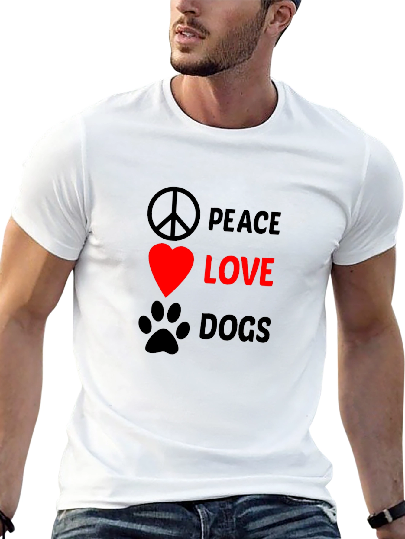 Peace Love Dogs T-Shirt - Unisex Graphic Tee
