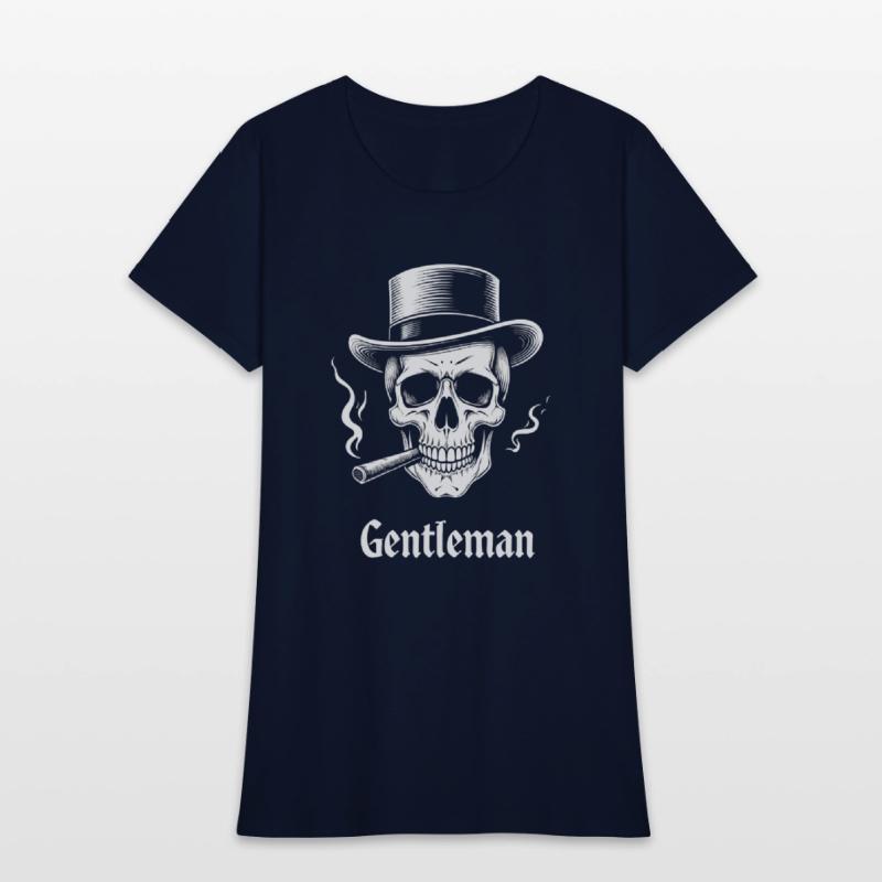Gentleman Skull Vintage Style T-Shirt