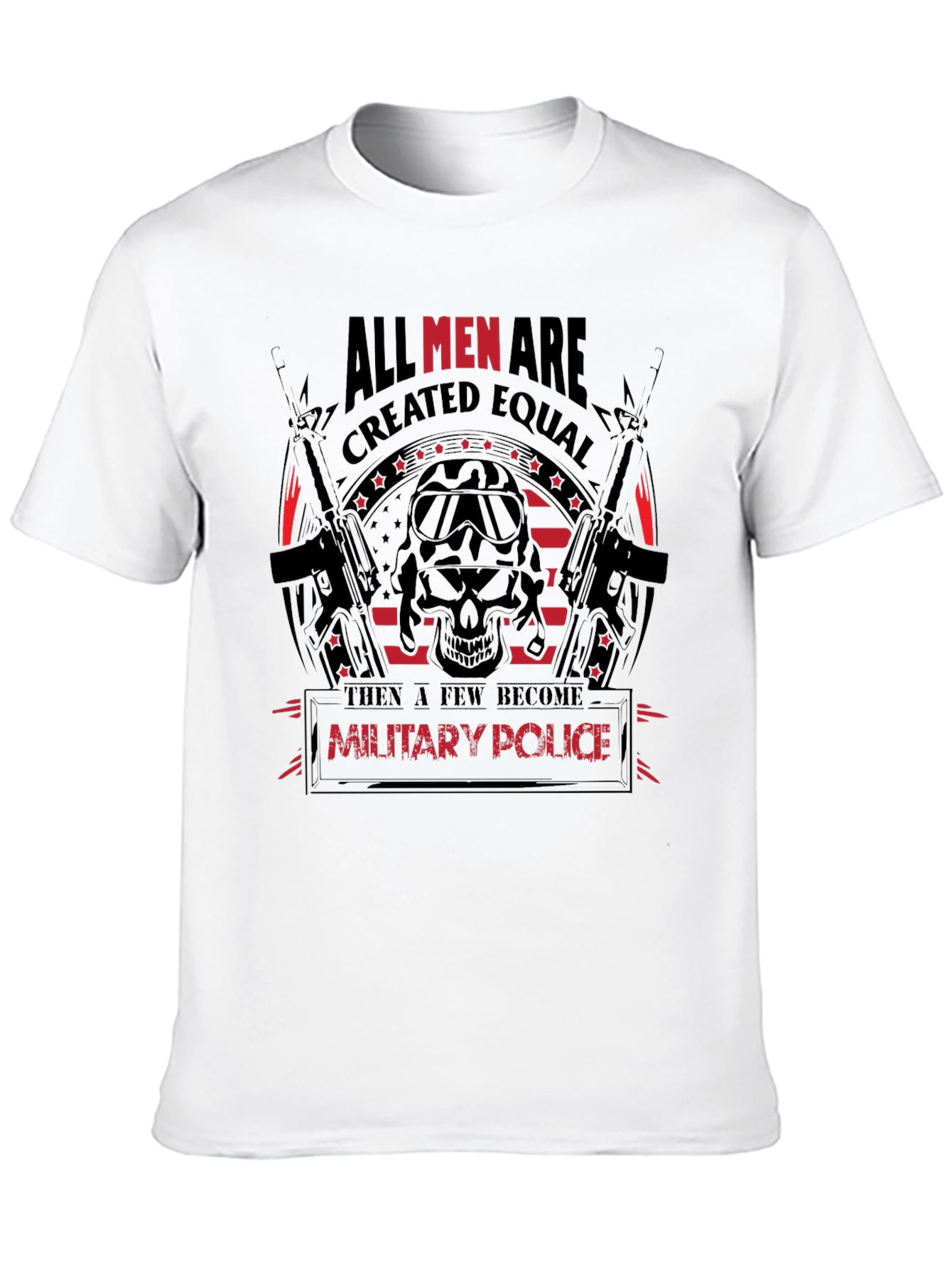 Military Police T-Shirt - Equal Skull Graphic