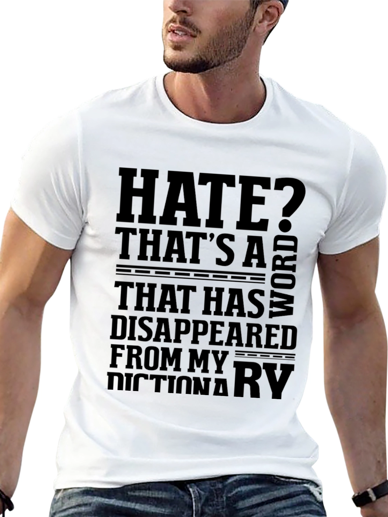 Hate Disappeared T-Shirt - Black Graphic Tee