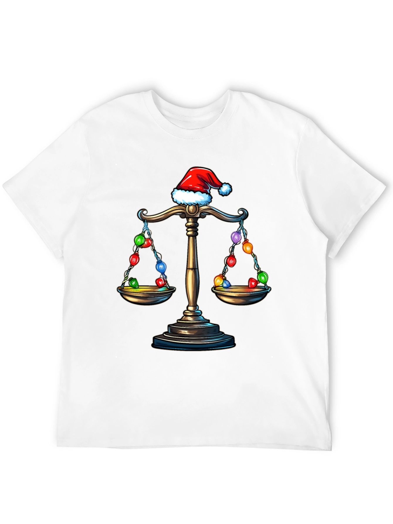 Scales of Justice Santa Hat Christmas Holiday T-Shirt