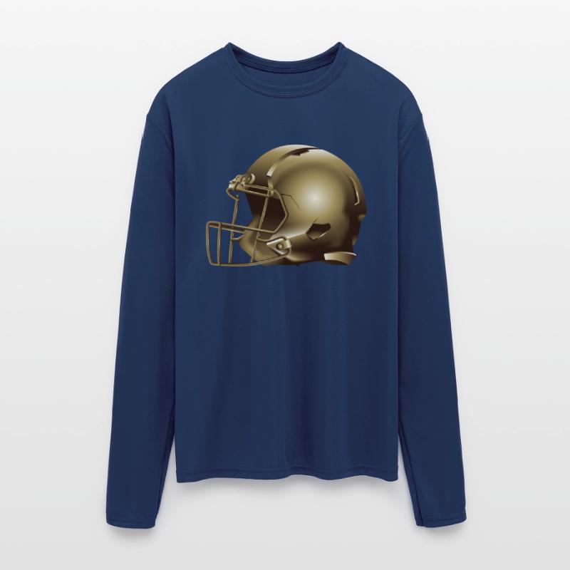 golden american football helmet