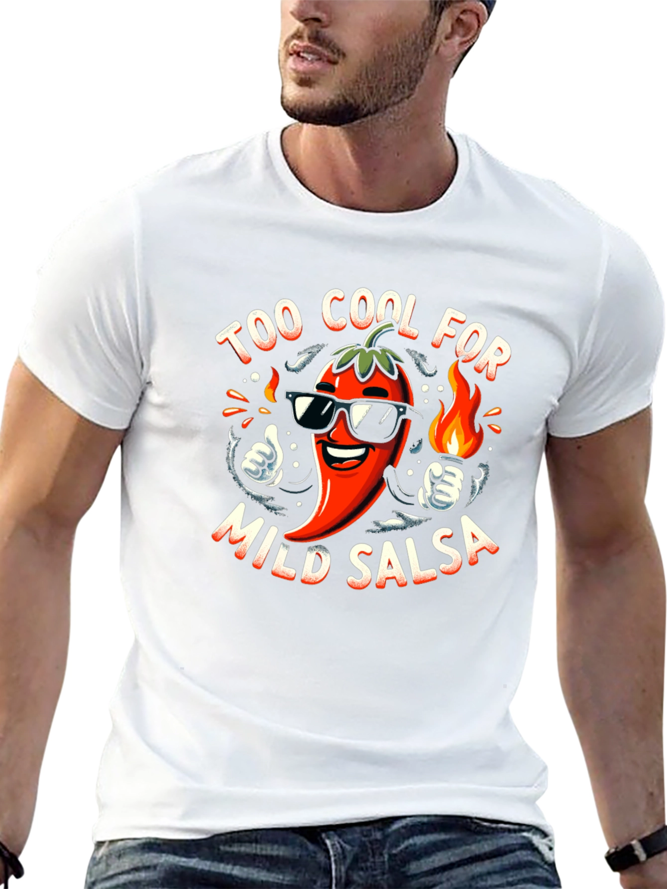 Too Cool For Mild Salsa Black Graphic Tee