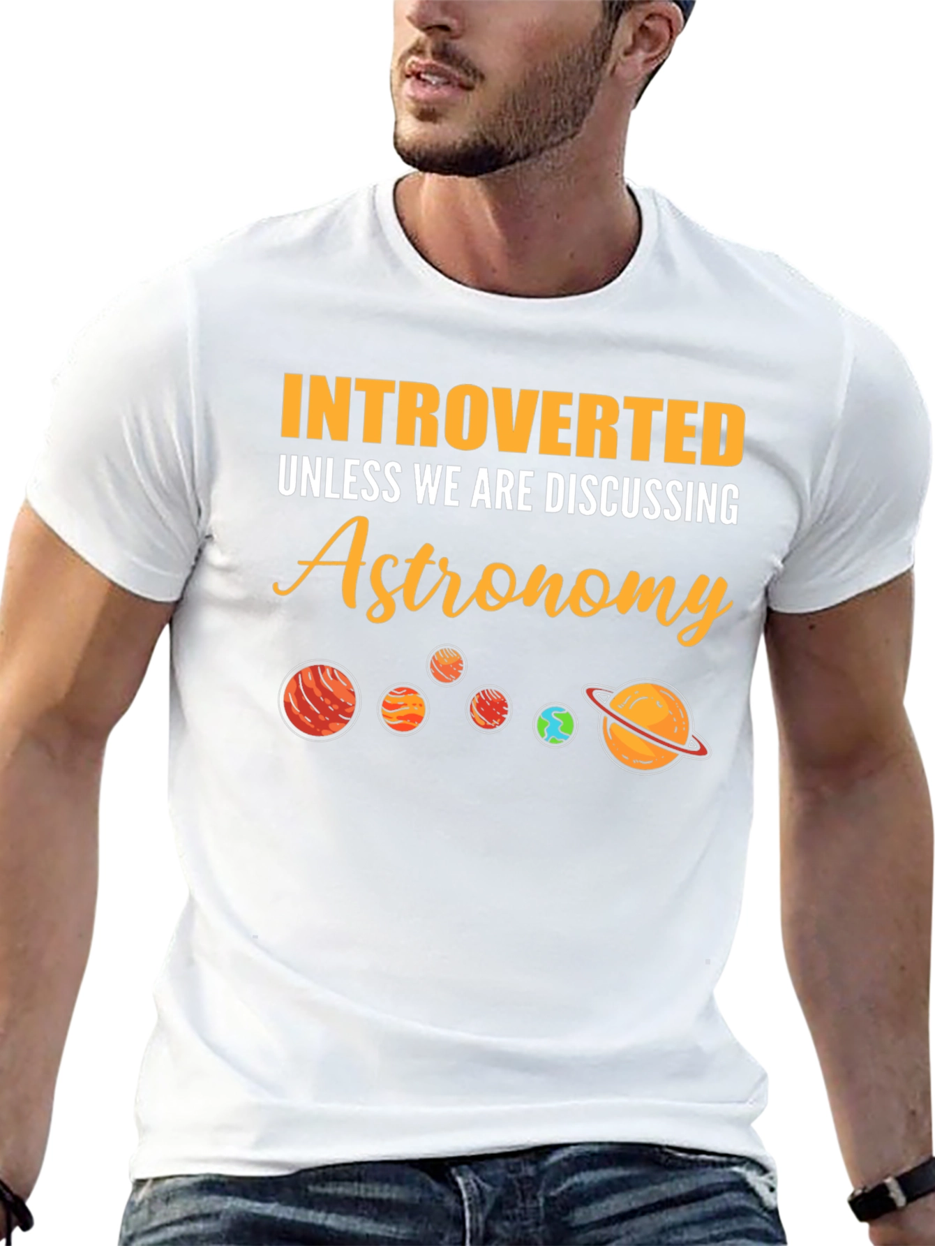 Introverted Astronomy Planets Graphic T-Shirt