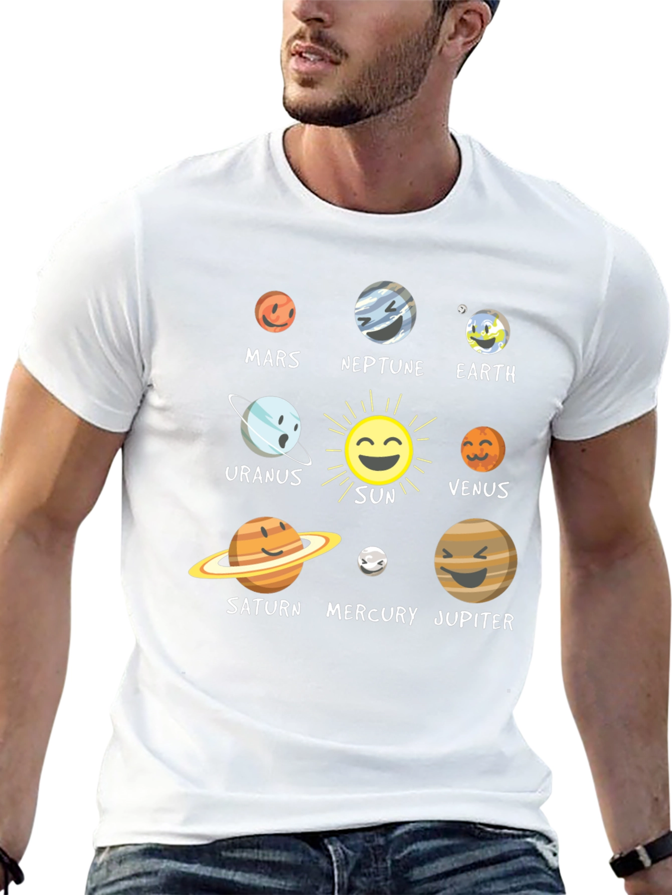 Solar System Planet Graphic T-Shirt