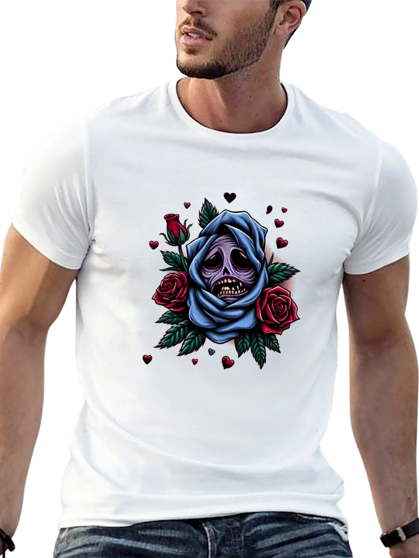 Grim Rose Graphic Tee - Dark Humor Apparel