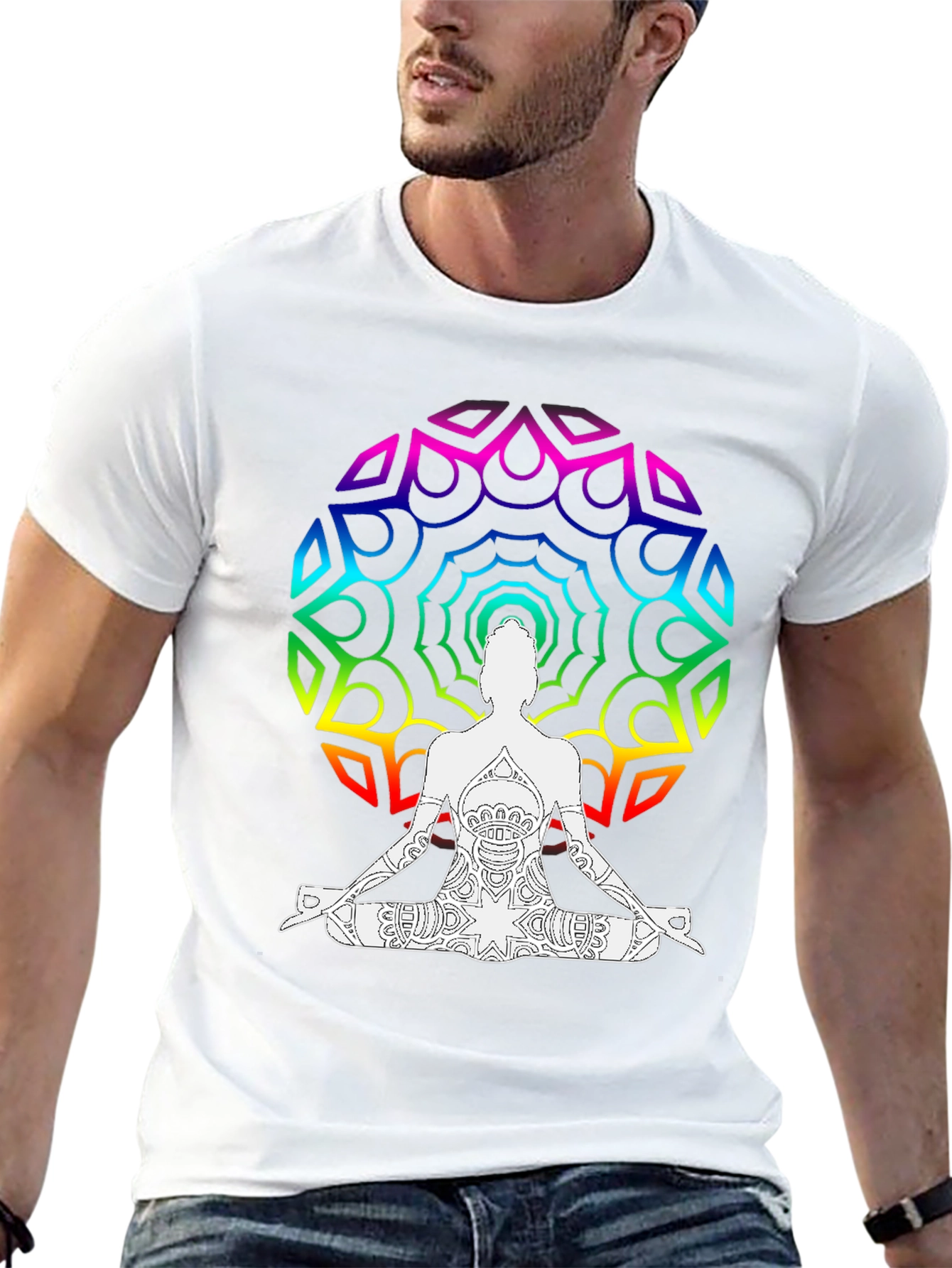 Rainbow Mandala Yoga T-Shirt