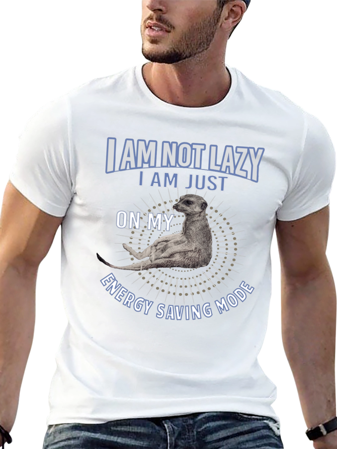 Lazy Meerkat Energy Saving Mode T-Shirt