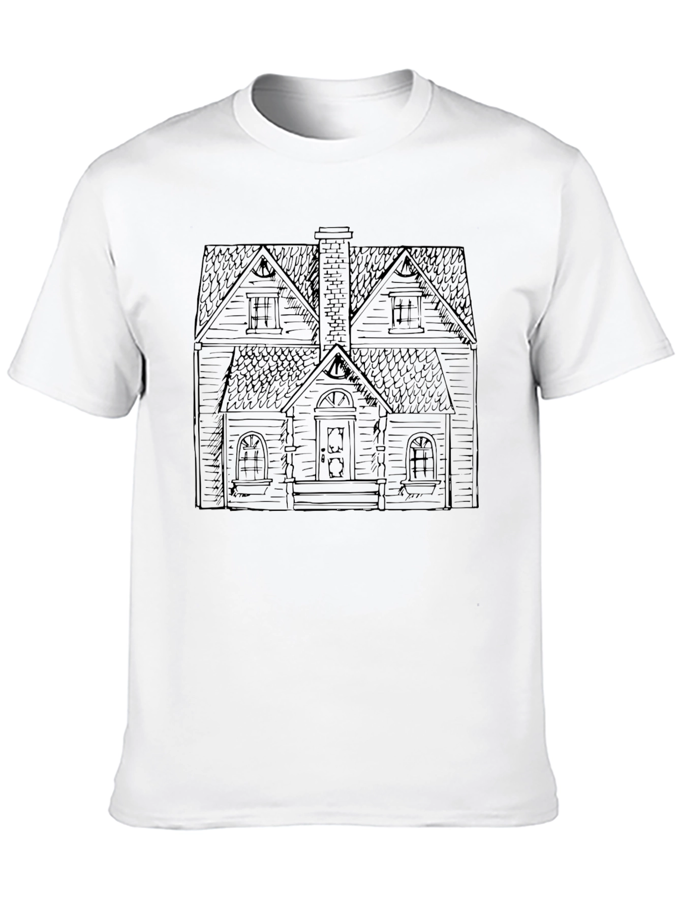 Haunted House Graphic Tee - Spooky Season Shirt