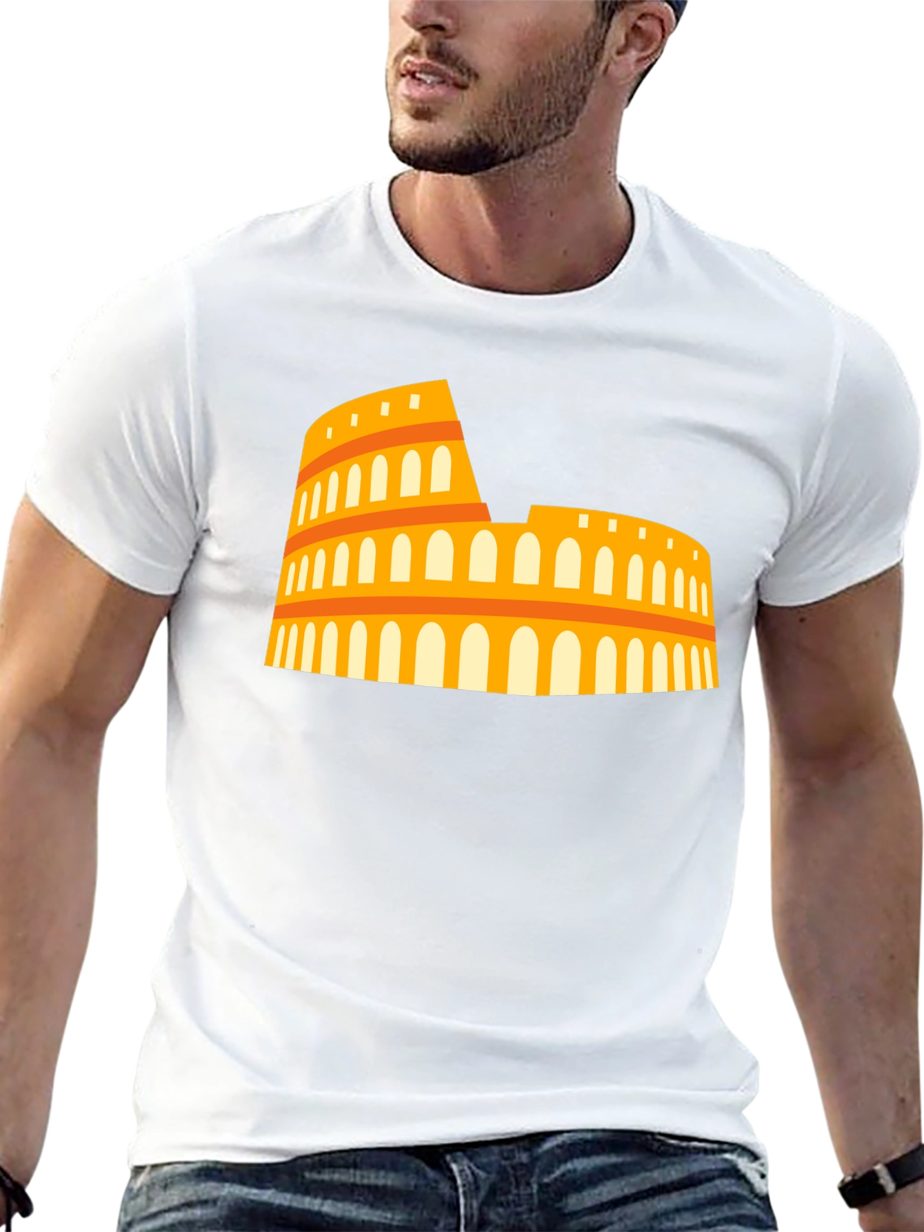 Colosseum Graphic Tee - Black Casual T-Shirt