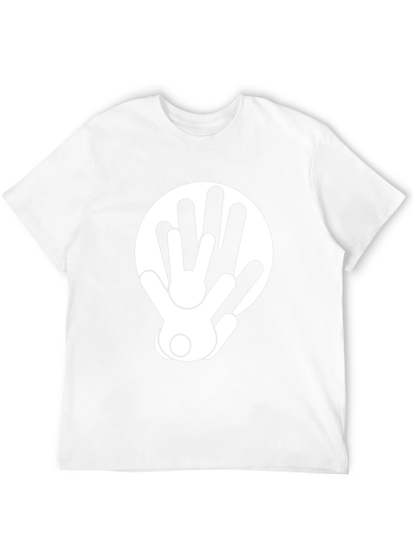 Abstract Hands Graphic Black T-Shirt