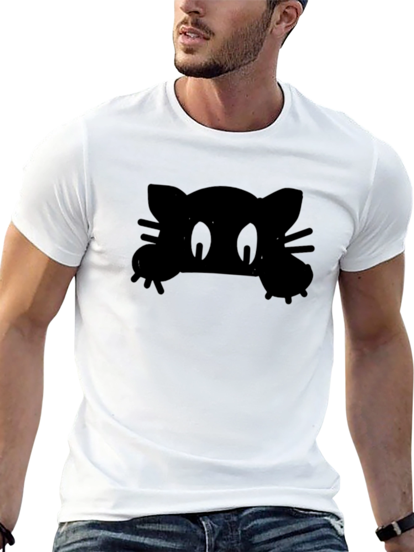 Black Cat Peek-a-Boo T-Shirt
