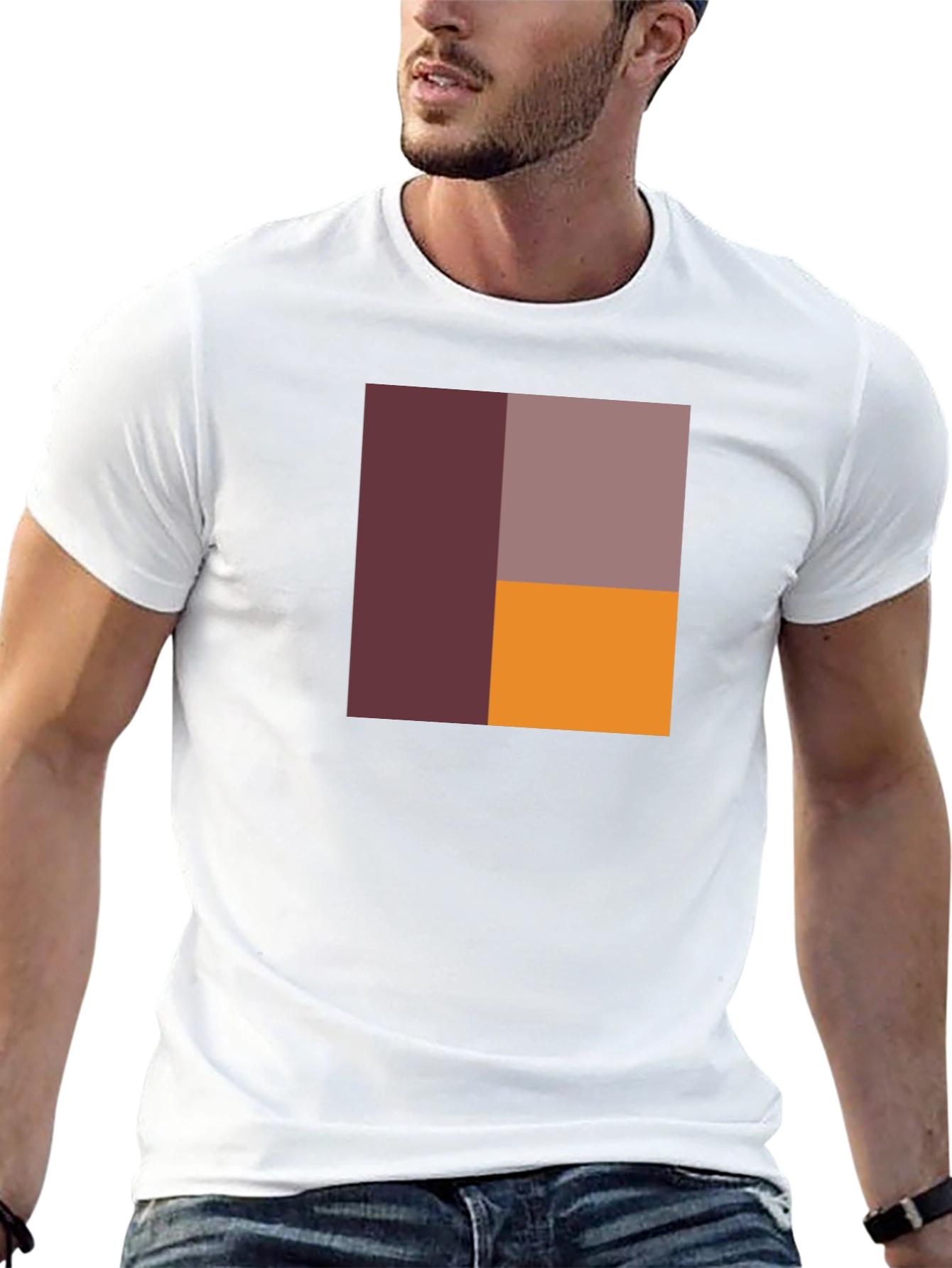 Abstract Block Graphic Tee - Modern Art T-Shirt