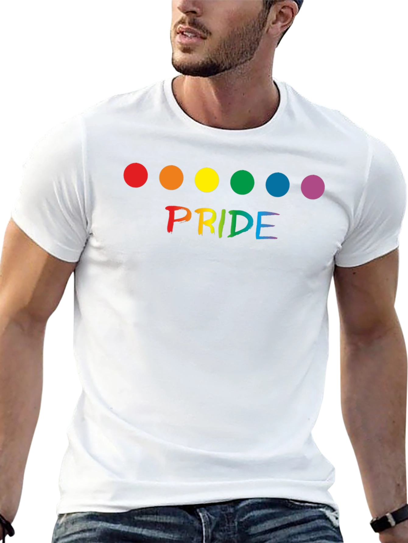 Pride Rainbow Dot Graphic T-Shirt - Unisex