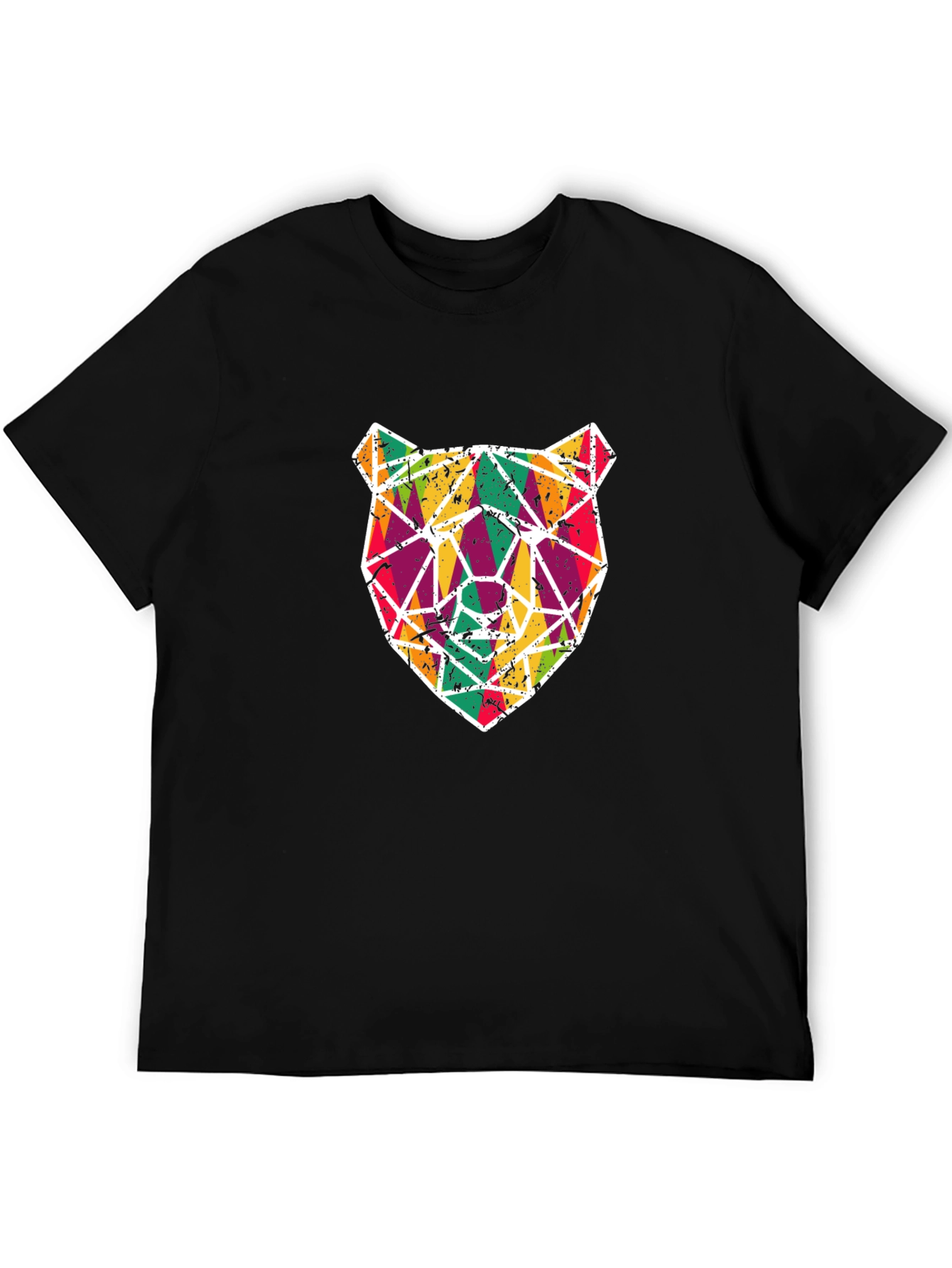 Geometric Bear Graphic T-Shirt - Cool Modern Design