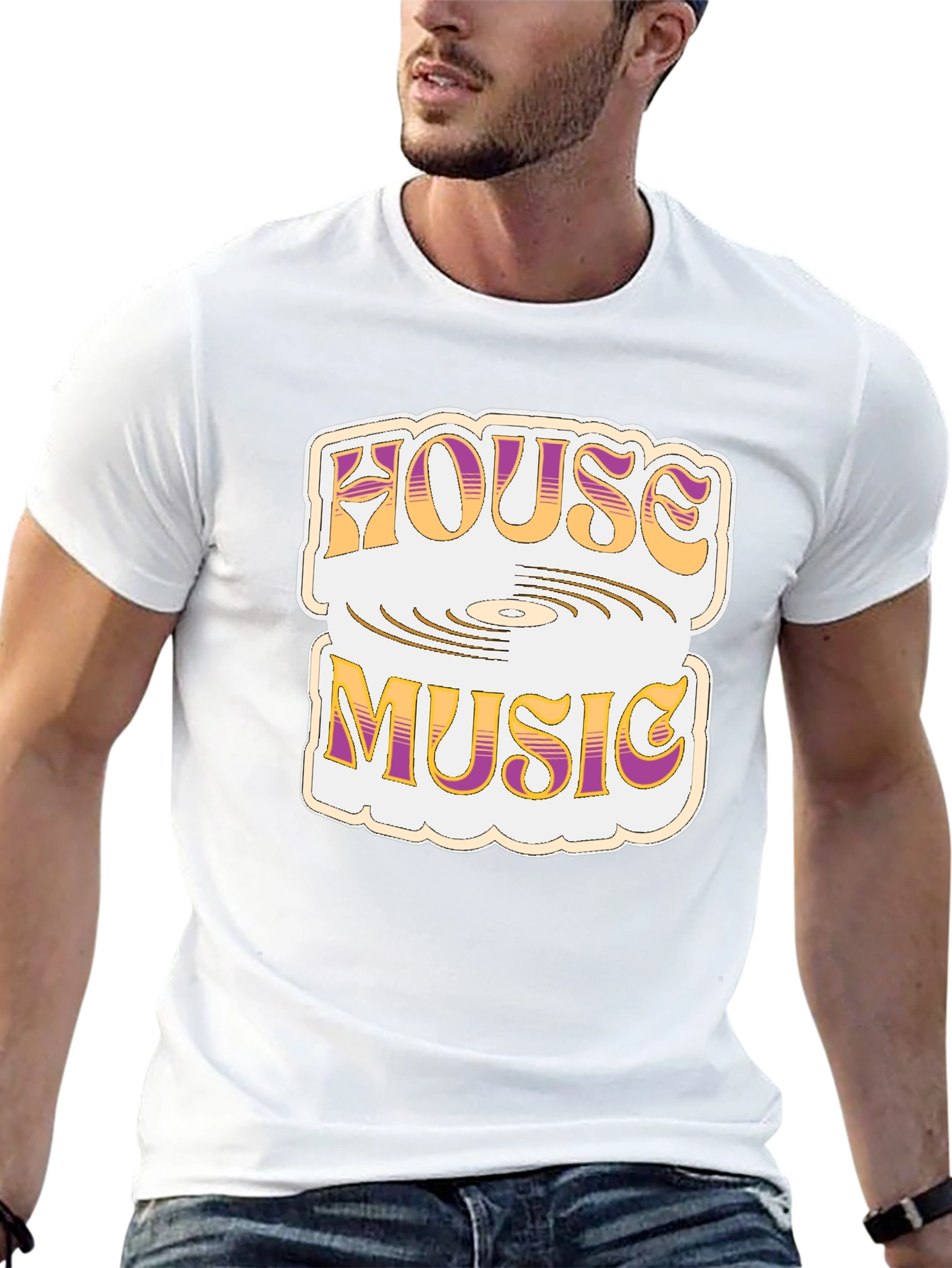 House Music Black T-Shirt