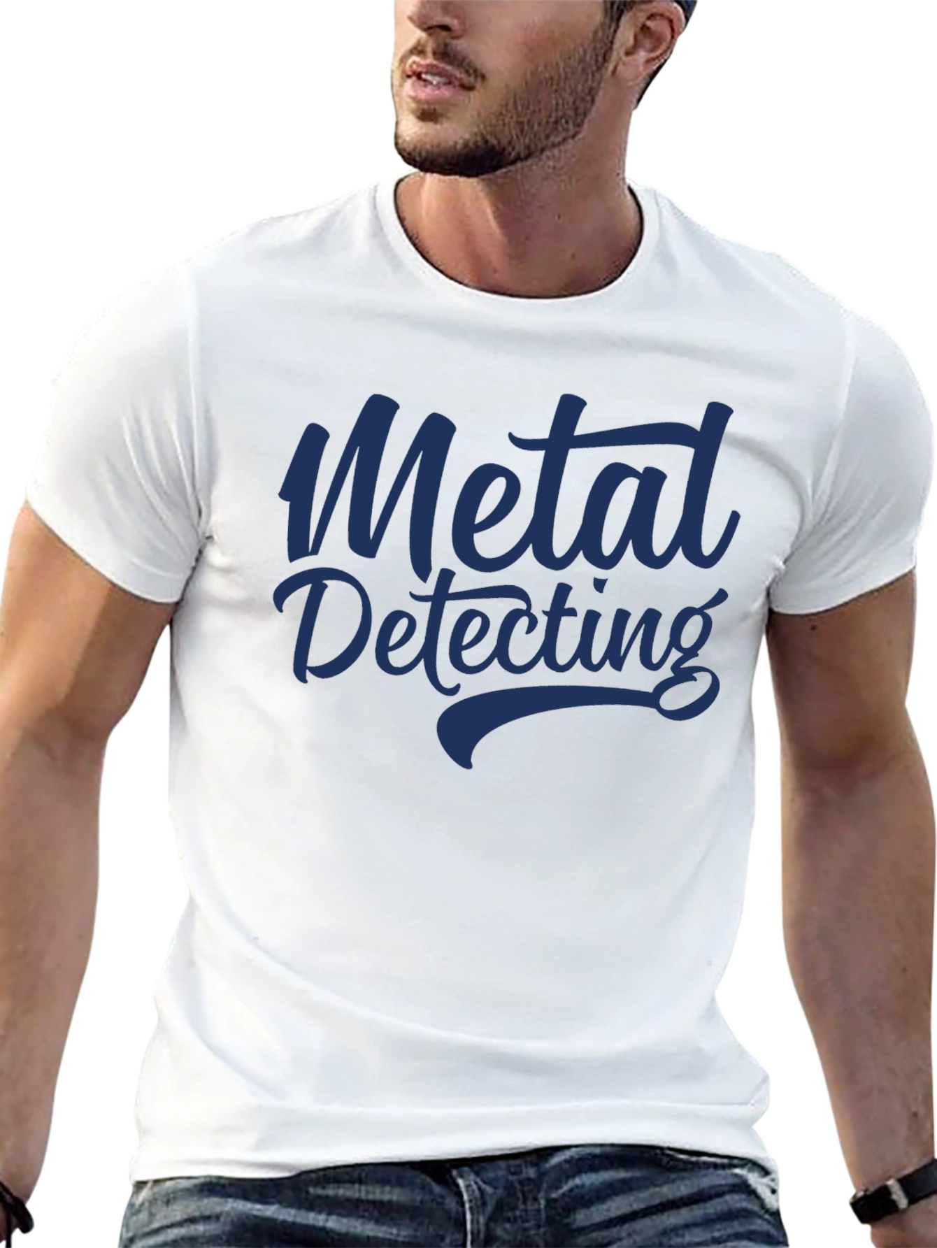 Metal Detecting Graphic Tee - Black