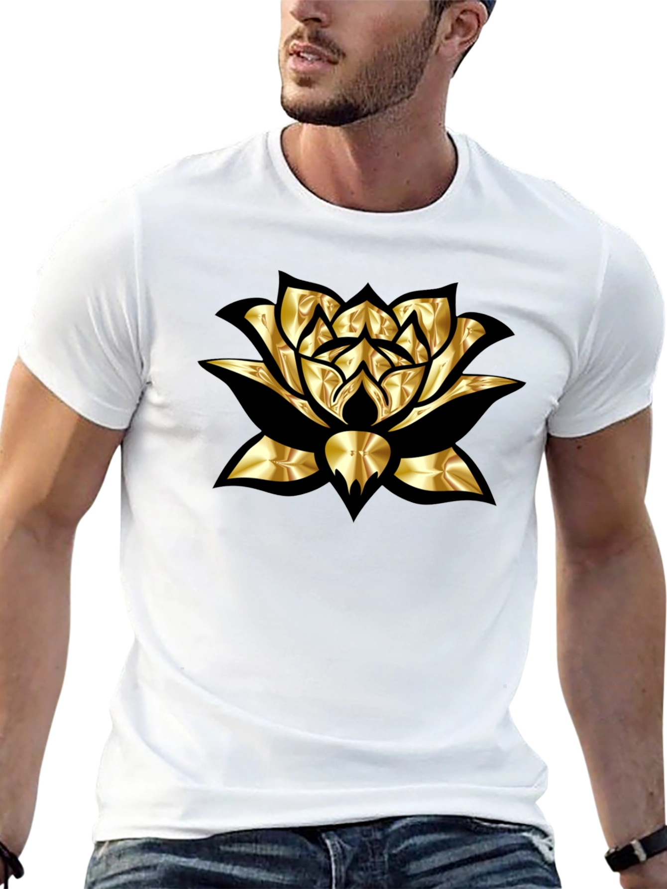 Golden Lotus Graphic Tee