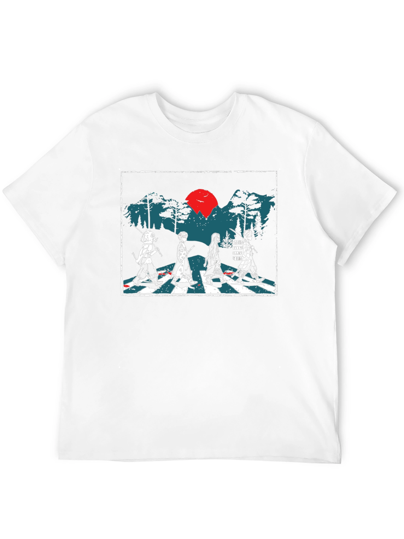 Demon Slayer Abbey Road Black T-Shirt