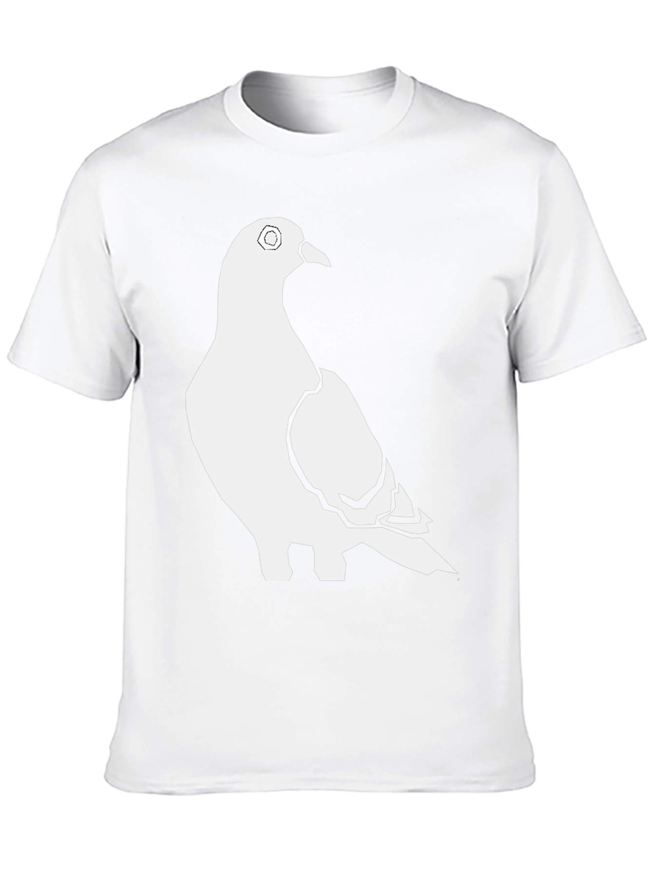 Pigeon Graphic Tee - Stylish Black Bird T-Shirt