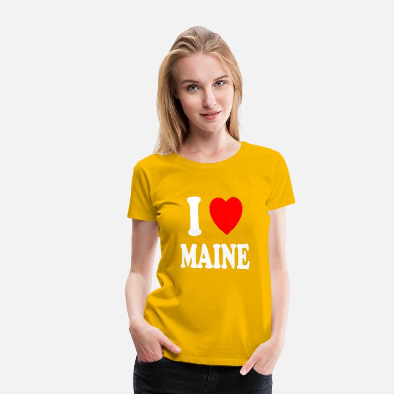 I Heart Love Maine Travel Tourism Home Vacation T
