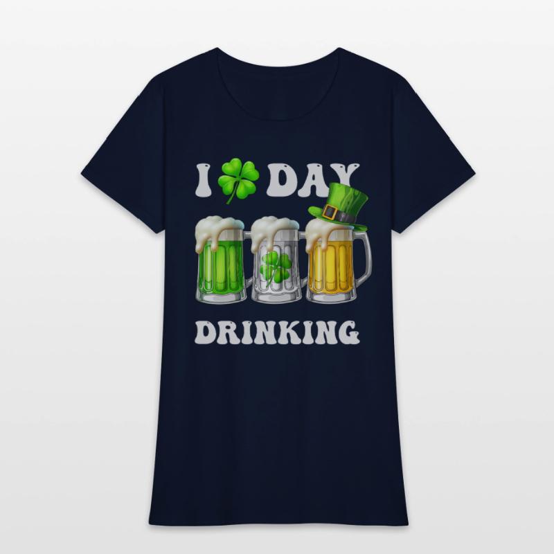 I Love Day Drinking Beer Shamrock St Patrick’s Day