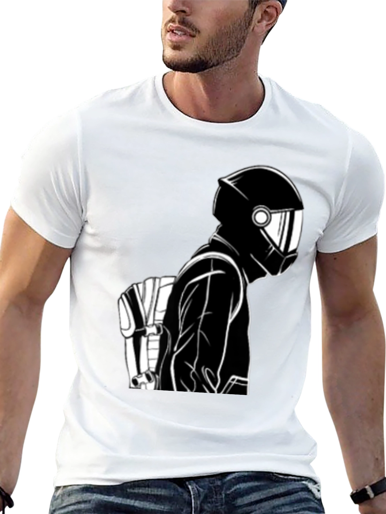 Cool Motorcyclist Graphic Tee