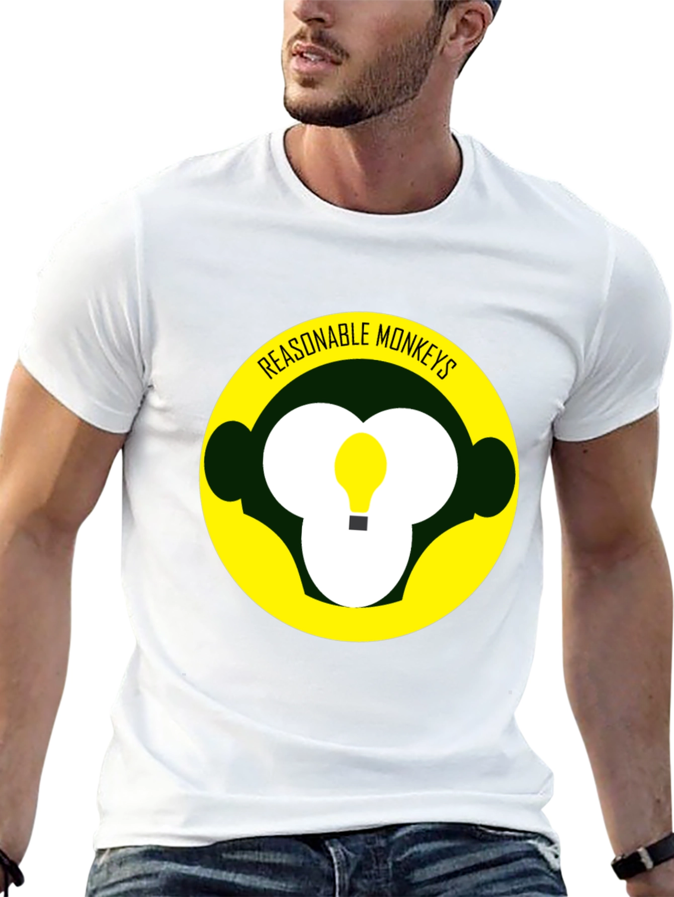 Reasonable Monkeys T-Shirt - Black Graphic Tee