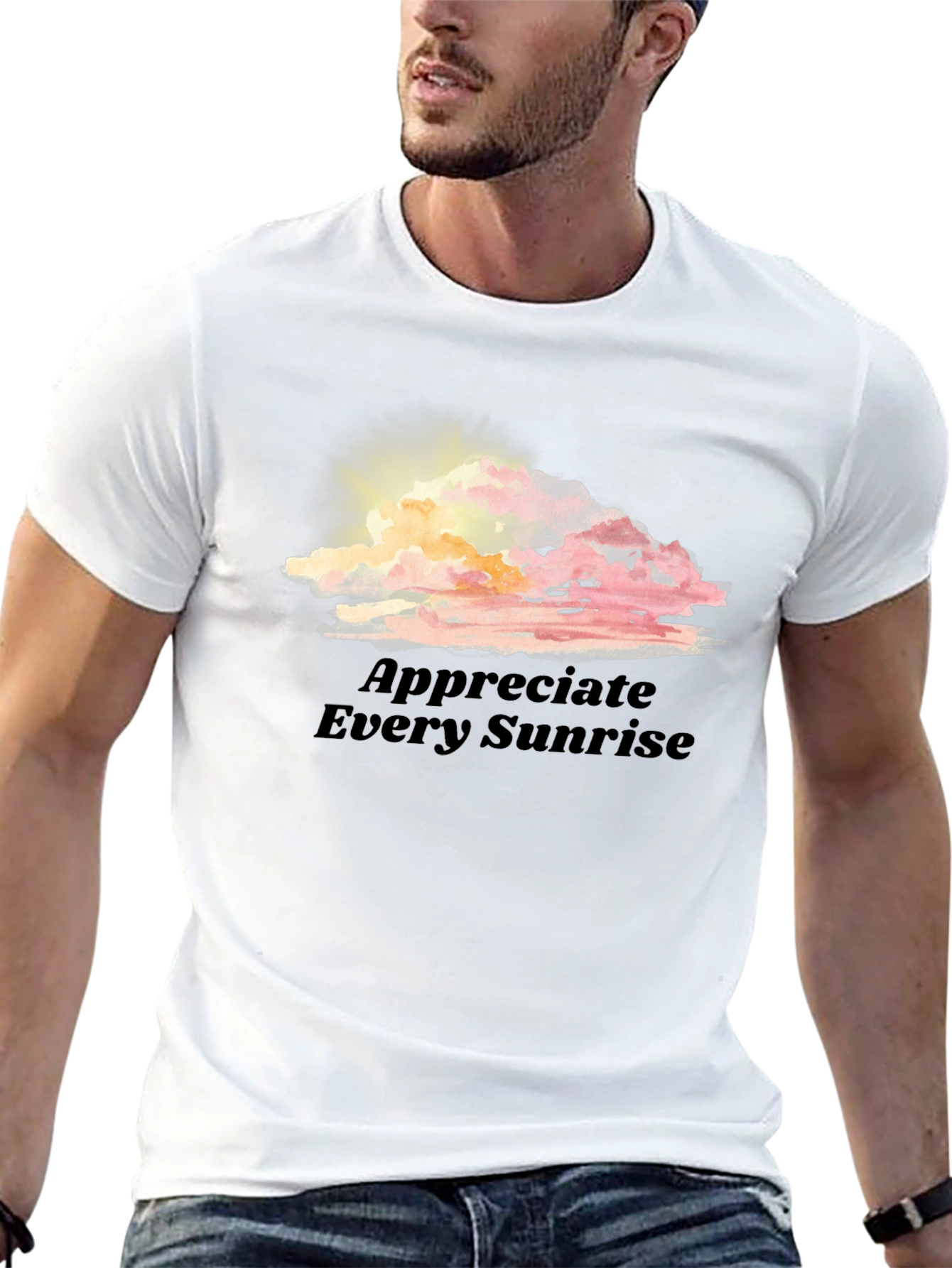 Sunrise Cloud Graphic Tee - Appreciate Every Sunrise