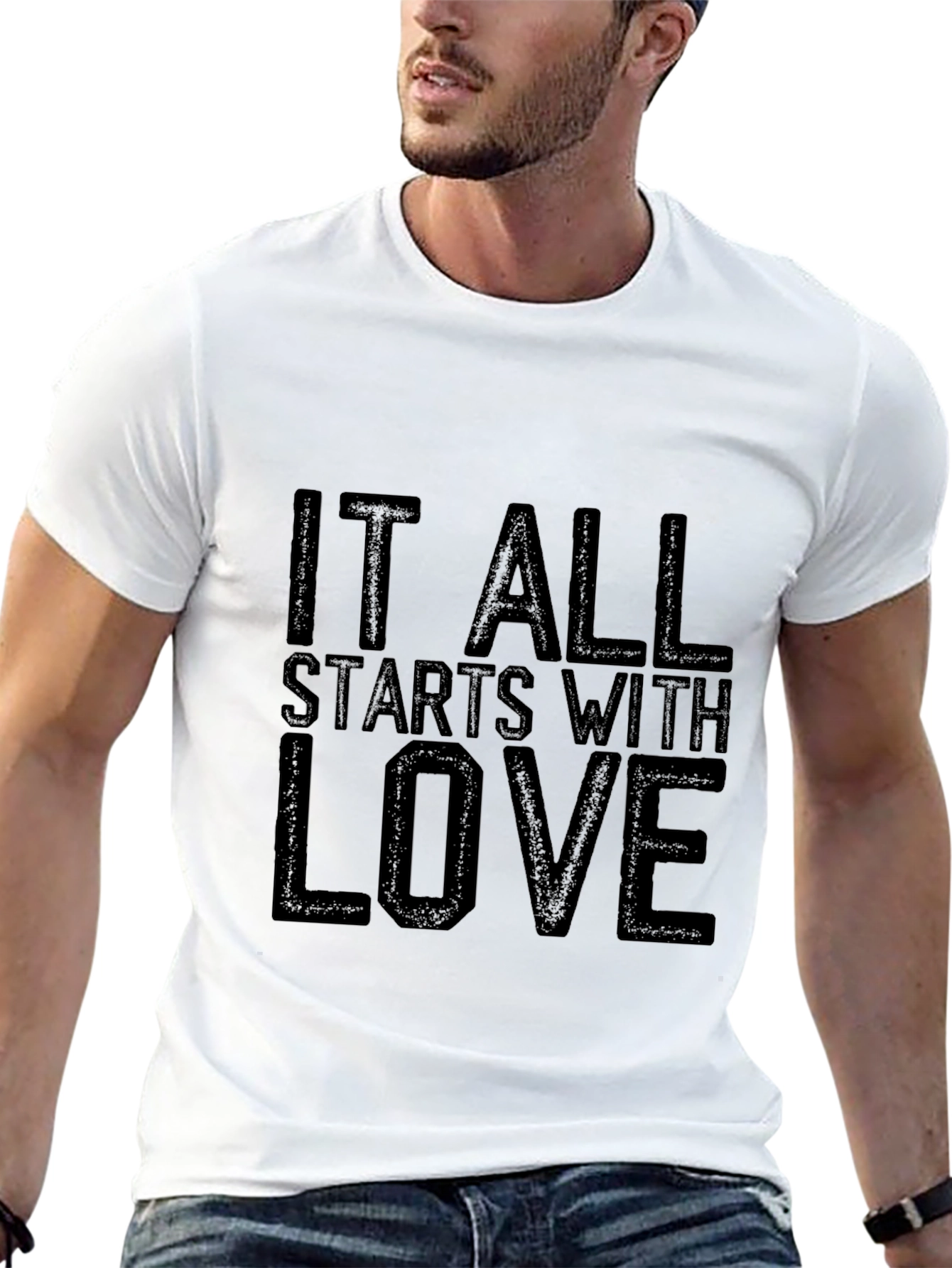 It All Starts with Love Black T-Shirt