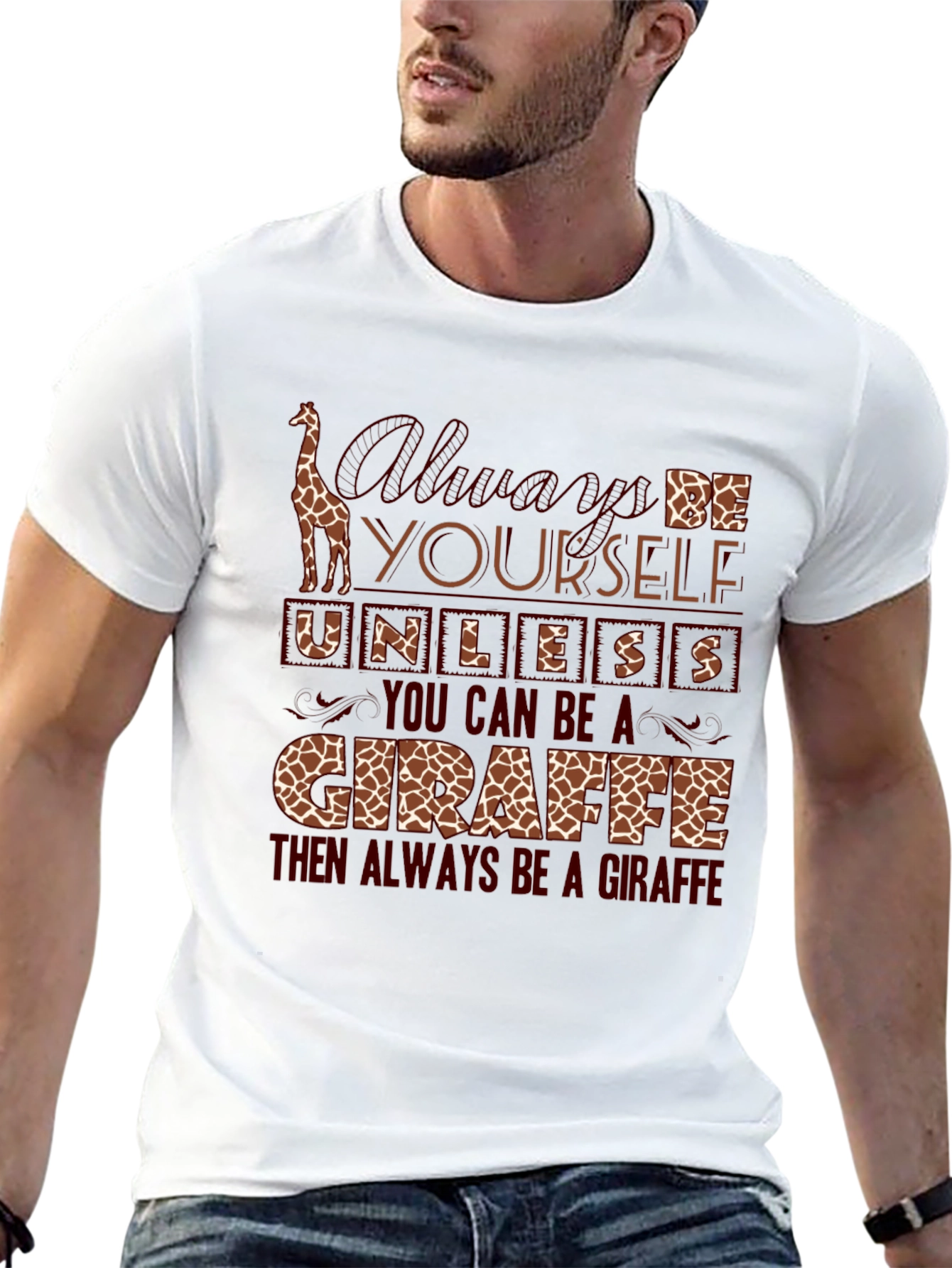 Giraffe Lover T-Shirt - Always Be Yourself Graphic Tee