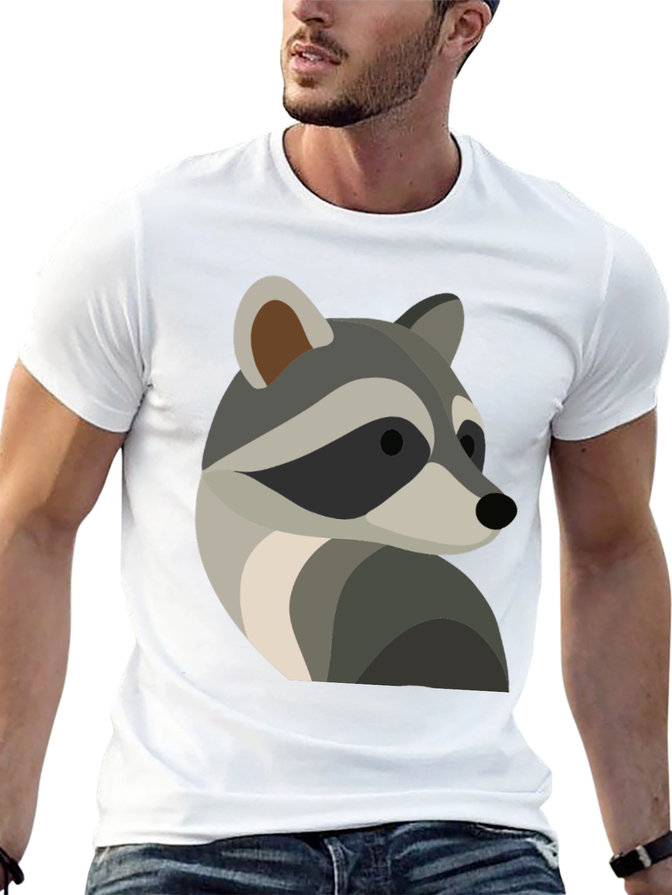 Raccoon Graphic Tee - Cool Animal Design