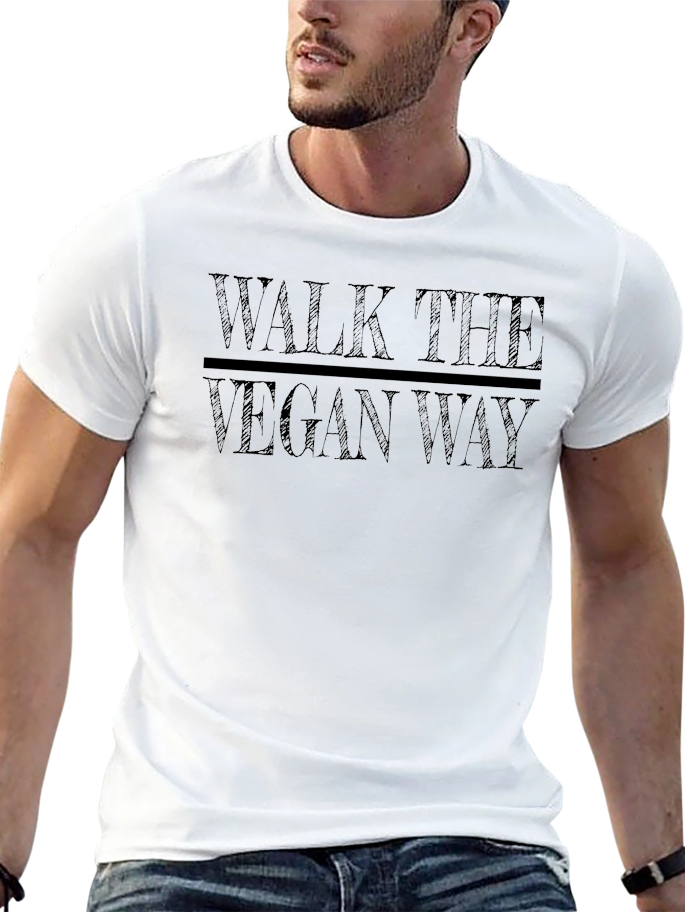 Walk the Vegan Way Black T-Shirt