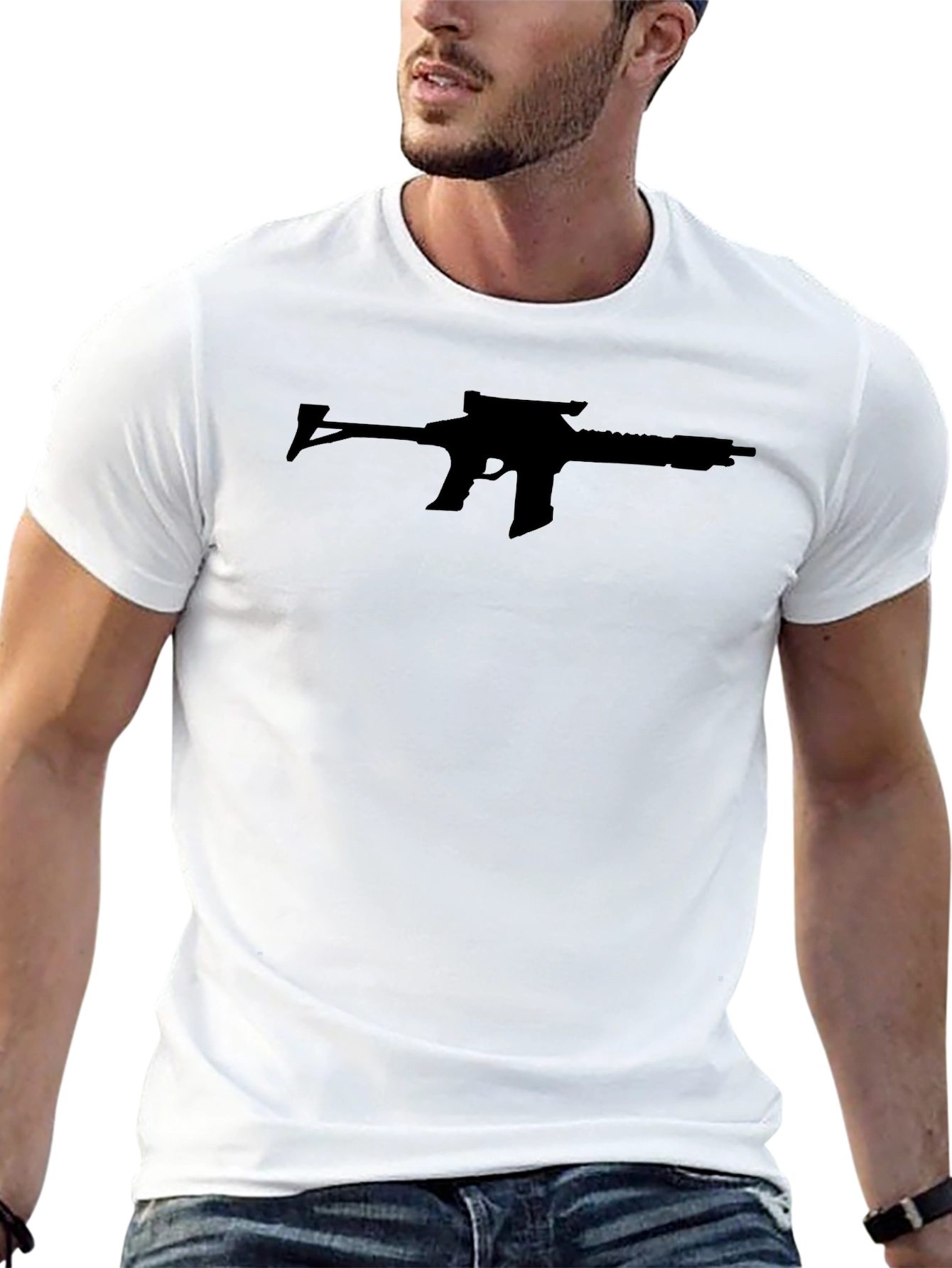 AR-15 Silhouette Black T-Shirt - Menswear