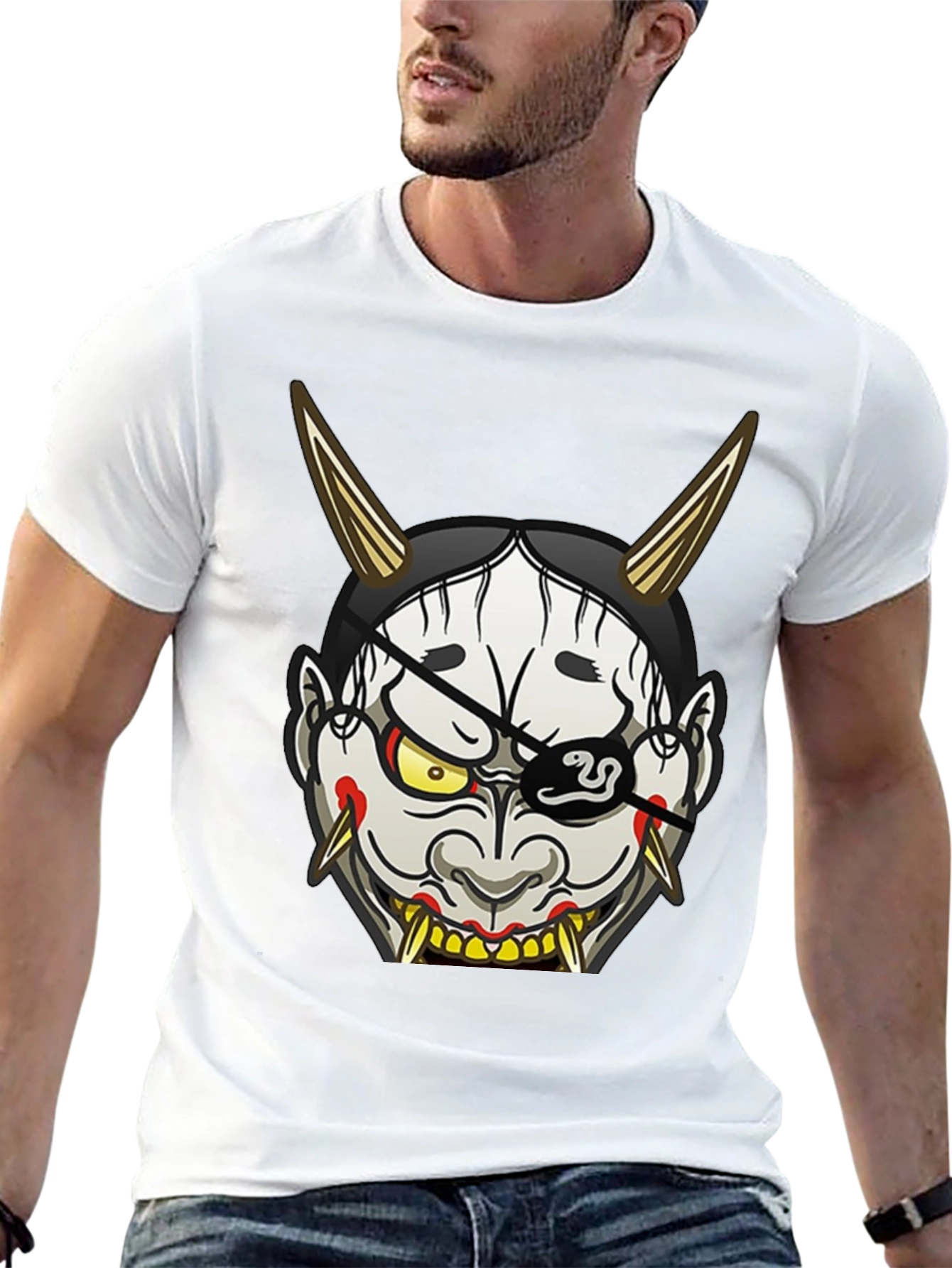 Oni Mask T-Shirt - Unique Graphic Tee