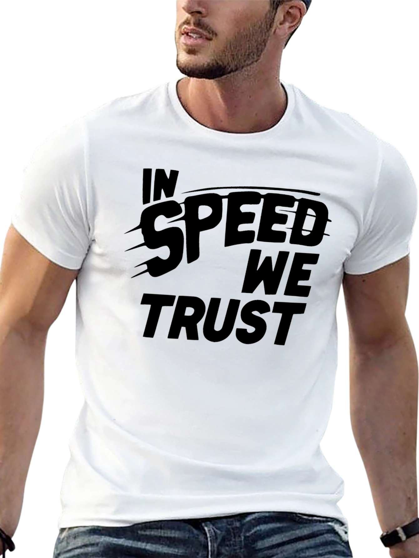 In Speed We Trust Graphic Tee - Black