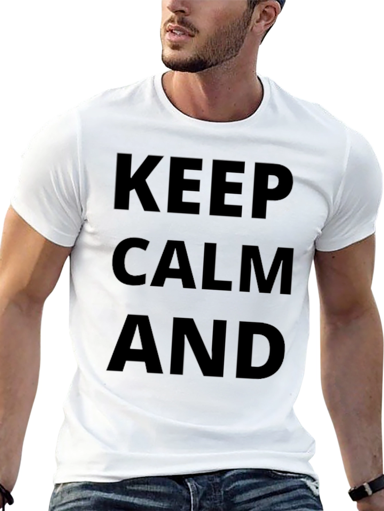 Keep Calm Graphic T-Shirt - Mens Black Tee