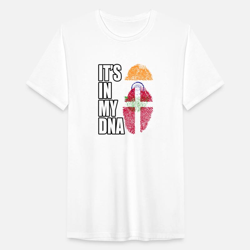 Indian And Danish Mix Heritage DNA Flag