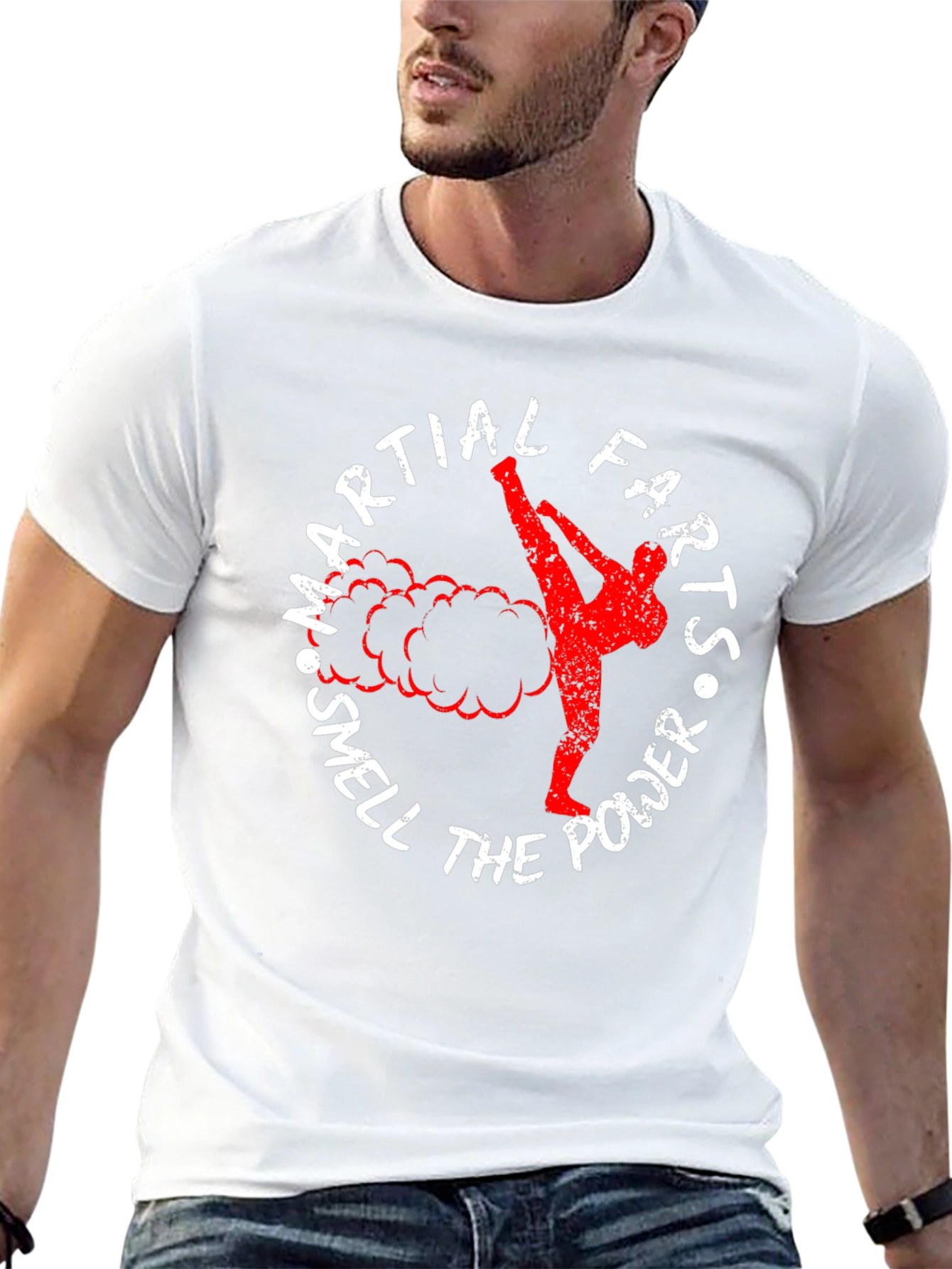 Martial Farts T-Shirt - Smell the Power Tee