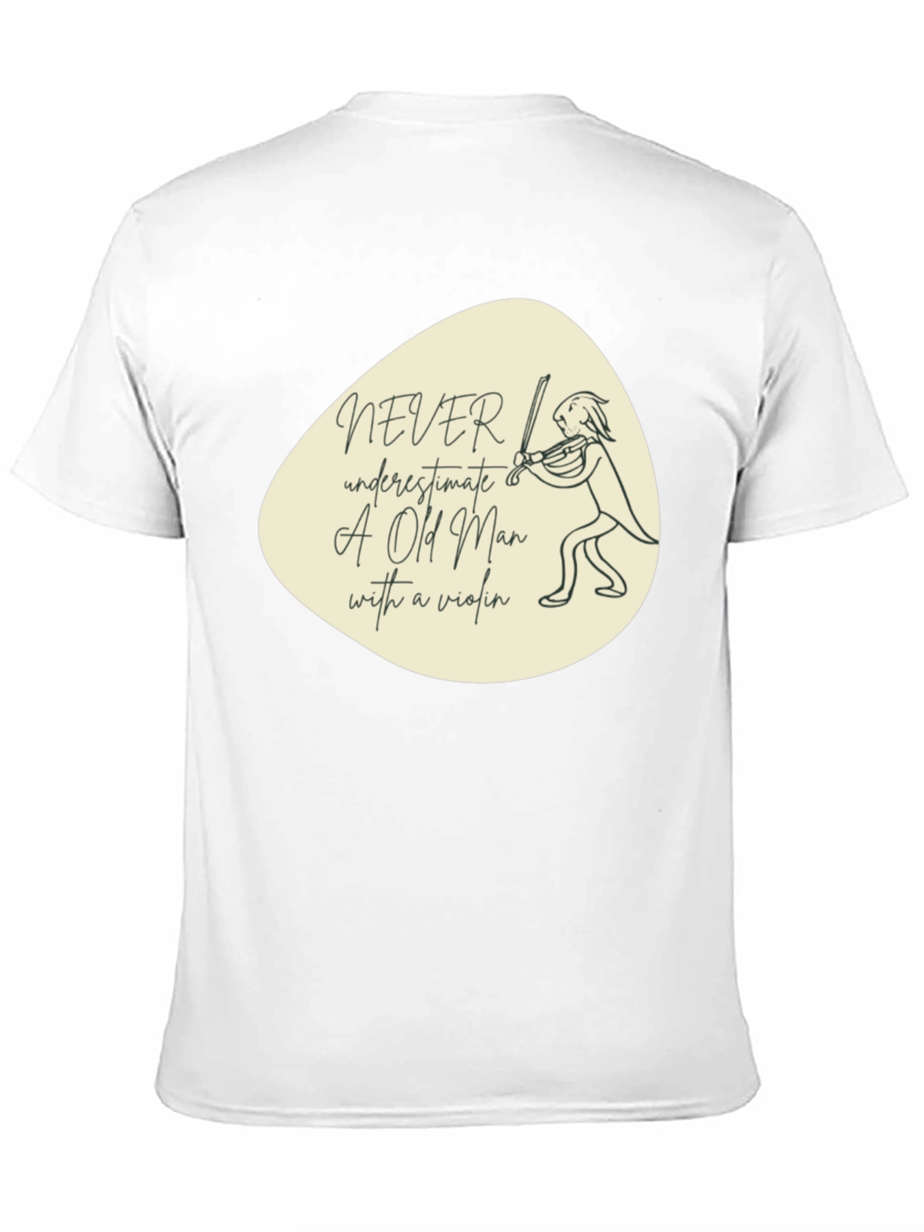 Never Underestimate Violin Old Man T-Shirt