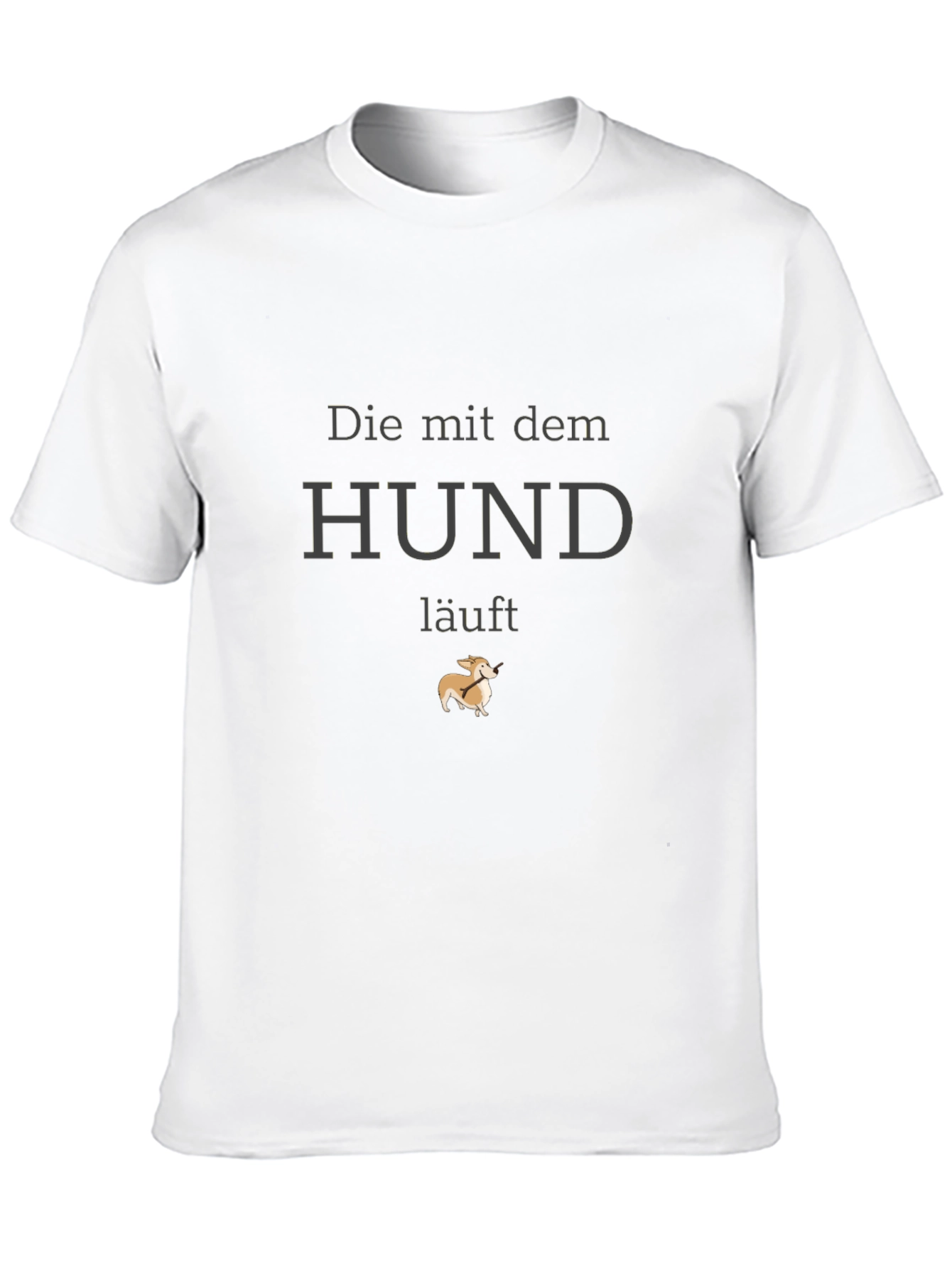 Die mit dem Hund LÄUFT Black T-Shirt