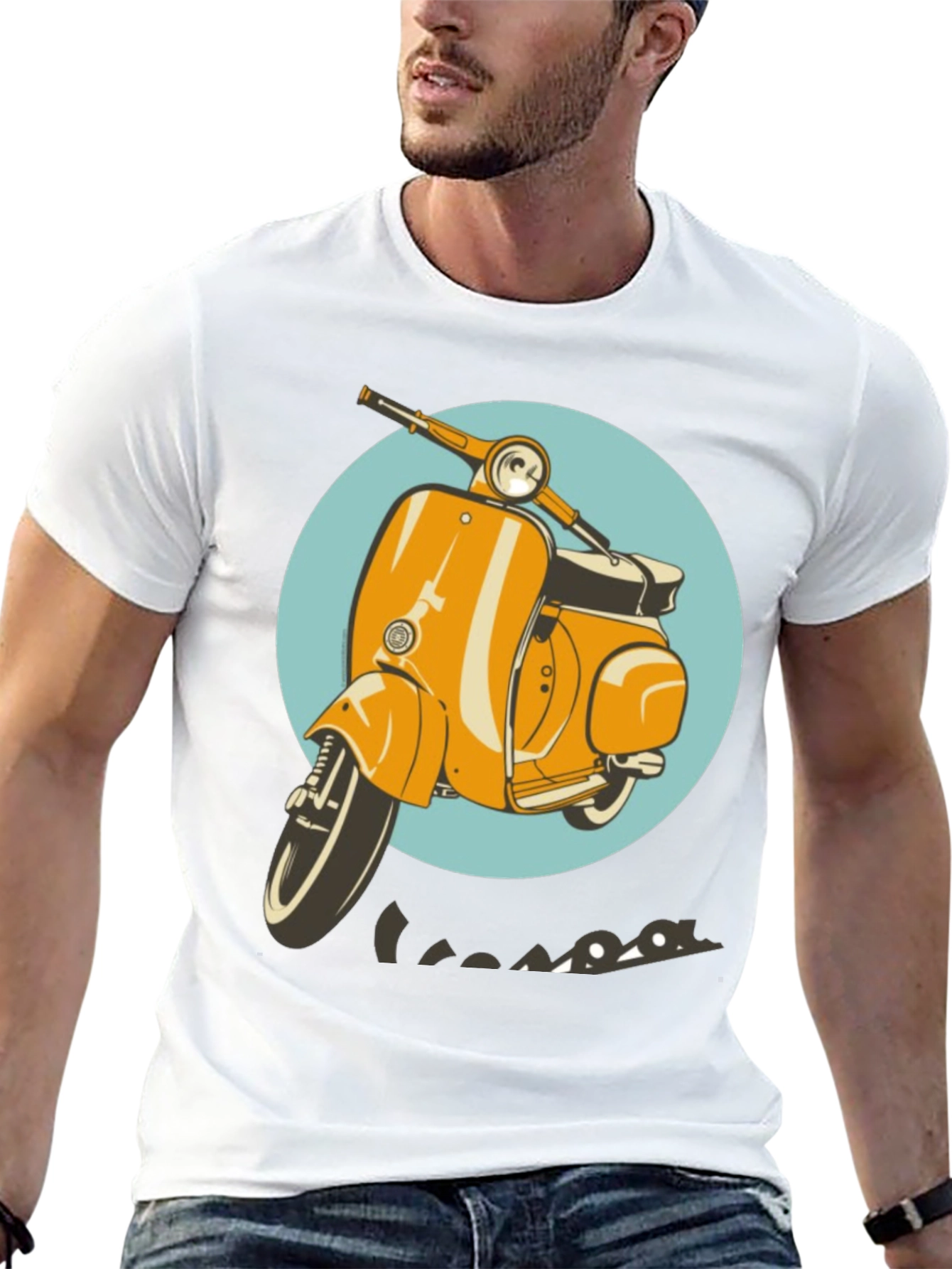 Retro Vespa Scooter Graphic T-Shirt