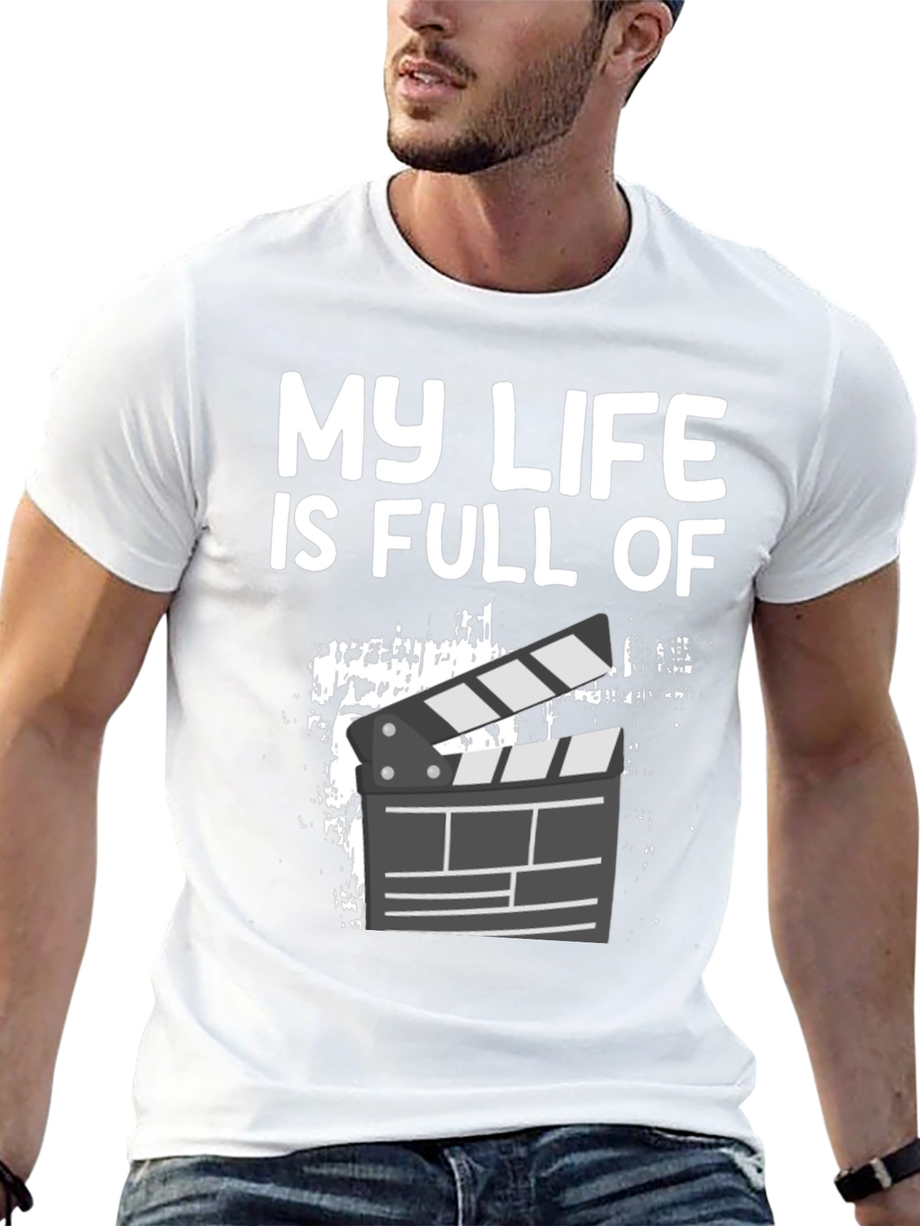 My Life is Full of Action Black Graphic Tee