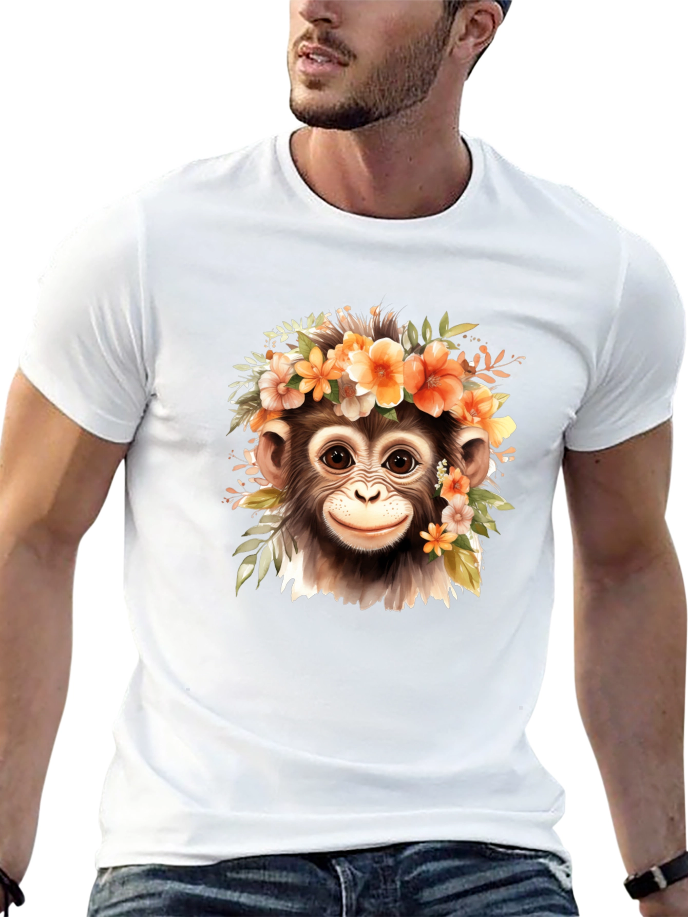 Monkey Flower Crown T-Shirt